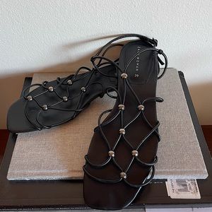 Zara Black Strap Sandals